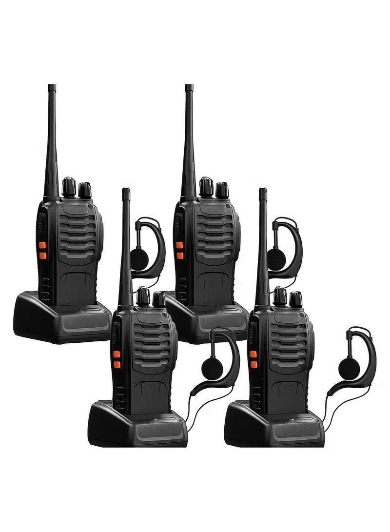 عبوة من 4 أجهزة اتصال لاسلكي محمولة Bf-888s للاستخدام الخارجي، بتردد PMR446 ميجاهرتز، إنتركوم بتردد أوروبي، من الشركة المصنعة (Spot) - Image 1